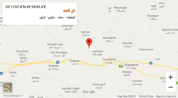 روستای اق قلعه بر روی نقشه