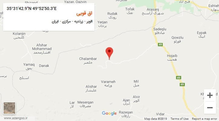 روستای اق قویی بر روی نقشه