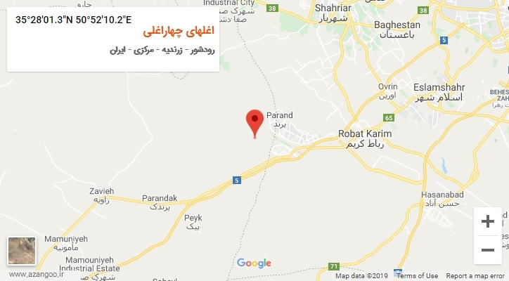 روستای اغلهای چهاراغلی بر روی نقشه
