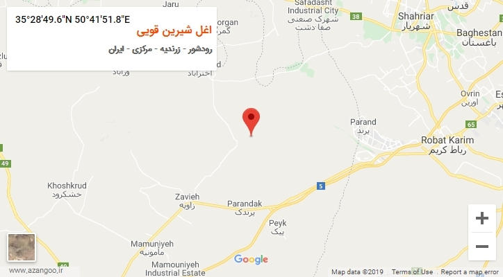 روستای اغل شیرین قویی بر روی نقشه