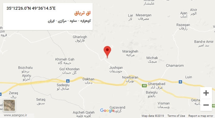روستای اق تریاق بر روی نقشه