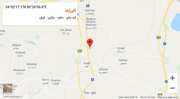 روستای اکبرآباد بر روی نقشه