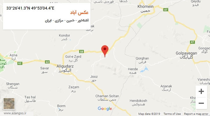 روستای عکس آباد بر روی نقشه