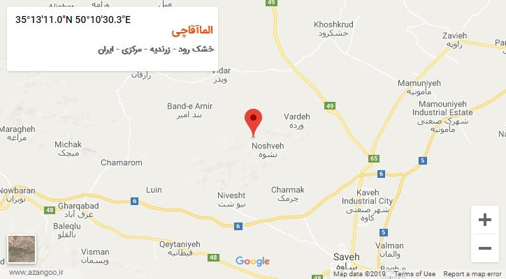 روستای الماآقاچی بر روی نقشه
