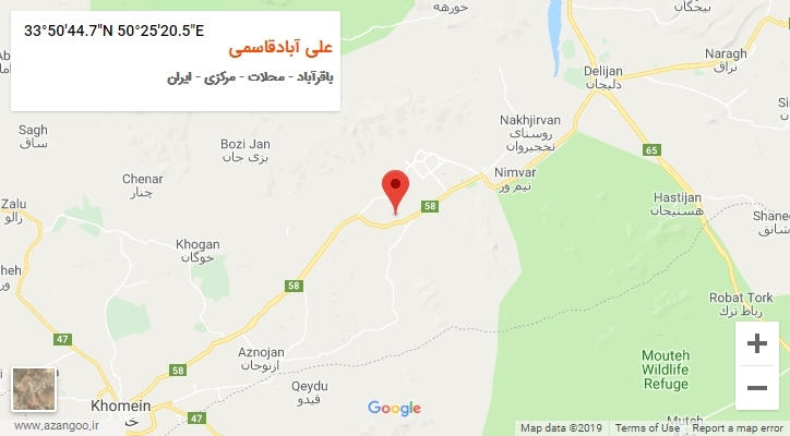 روستای علی آبادقاسمی بر روی نقشه