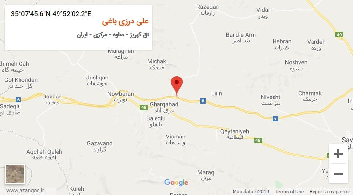 روستای علی درزی باغی بر روی نقشه