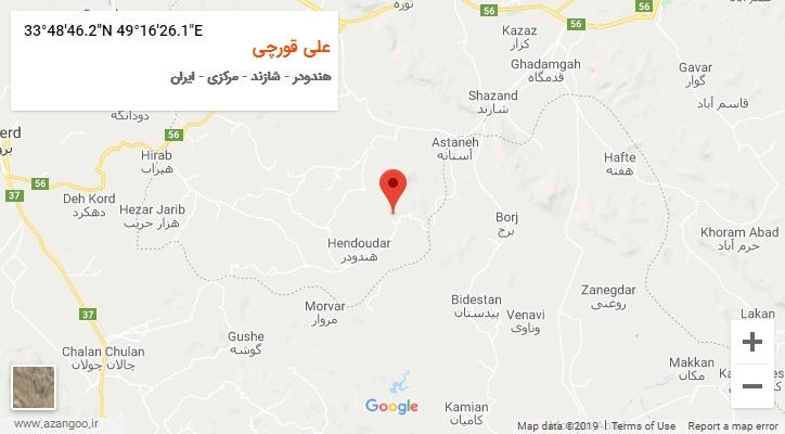 روستای علی قورچی بر روی نقشه