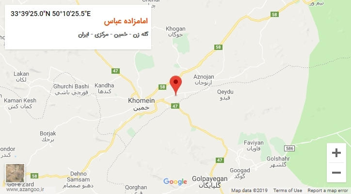 روستای امامزاده عباس بر روی نقشه