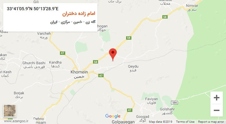 روستای امام زاده دختران بر روی نقشه