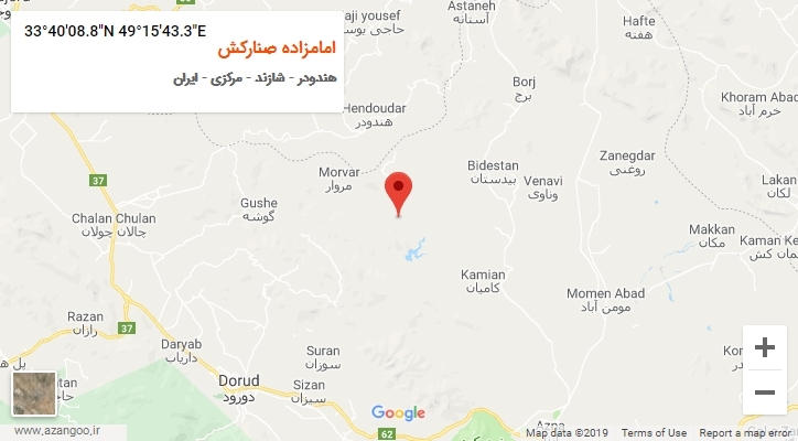 روستای امامزاده صنارکش بر روی نقشه