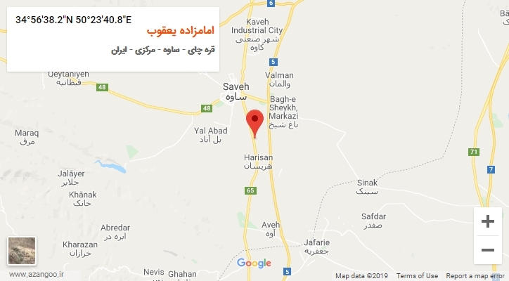 روستای امامزاده یعقوب بر روی نقشه