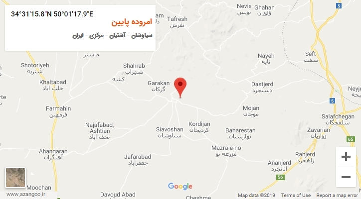 روستای امروده پایین بر روی نقشه