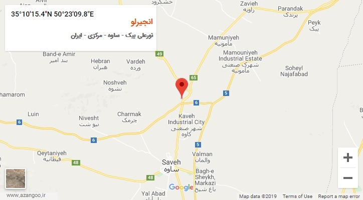 روستای انجیرلو بر روی نقشه