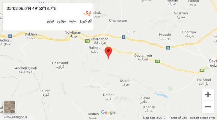 روستای اپک بر روی نقشه