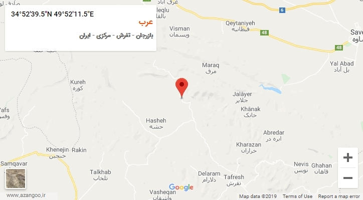 روستای عرب بر روی نقشه