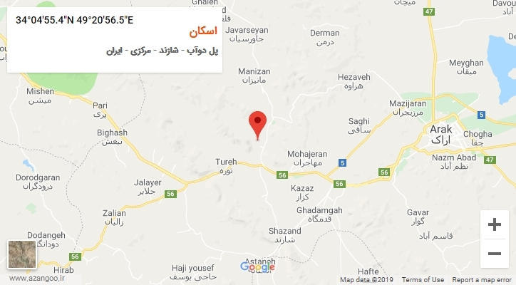 روستای اسکان بر روی نقشه