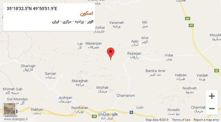 روستای اسکون بر روی نقشه