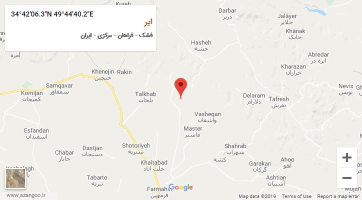 روستای ایر بر روی نقشه