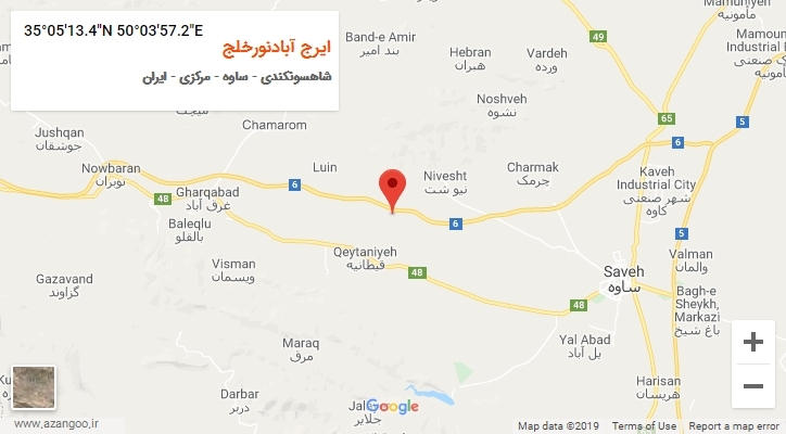 روستای ایرج آبادنورخلج بر روی نقشه