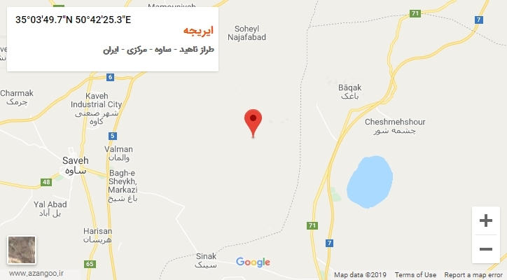 روستای ایریجه بر روی نقشه