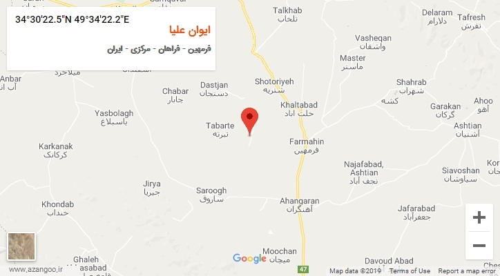 روستای ایوان علیا بر روی نقشه