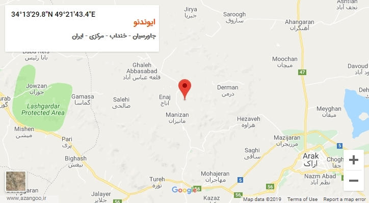 روستای ایوندنو بر روی نقشه
