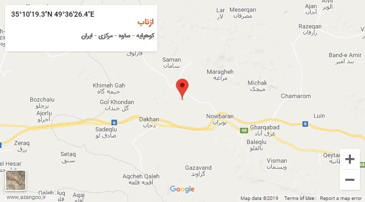 روستای ازناب بر روی نقشه