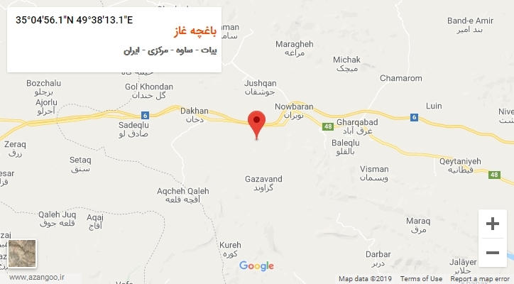 روستای باغچه غاز بر روی نقشه