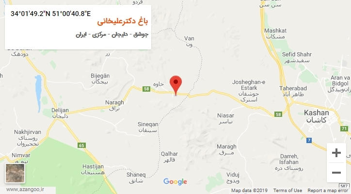 روستای باغ دکترعلیخانی بر روی نقشه