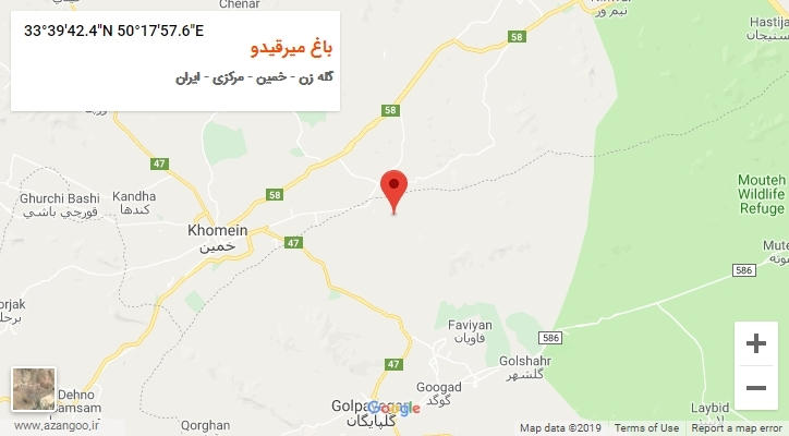 روستای باغ میرقیدو بر روی نقشه