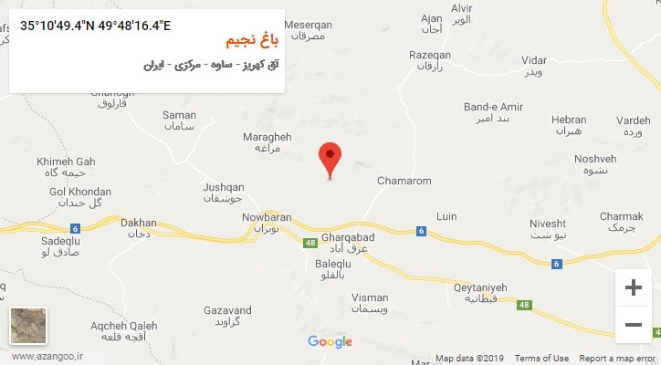 روستای باغ نجیم بر روی نقشه
