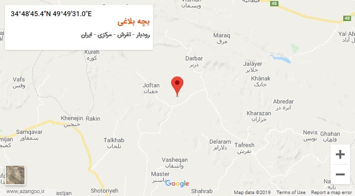 روستای بچه بلاغی بر روی نقشه