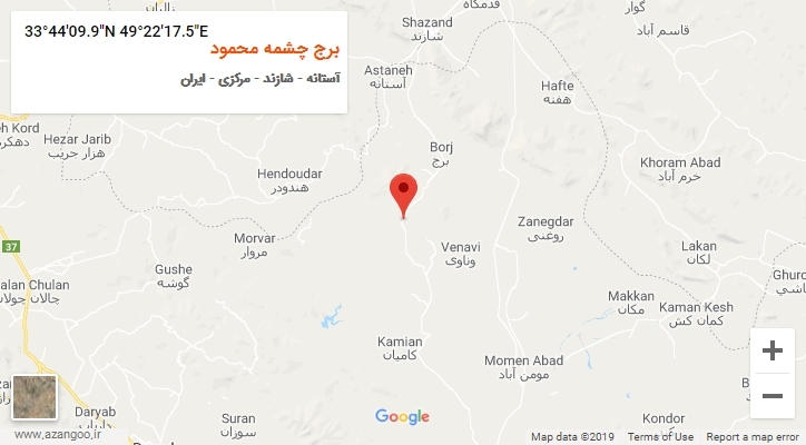 روستای برج چشمه محمود بر روی نقشه