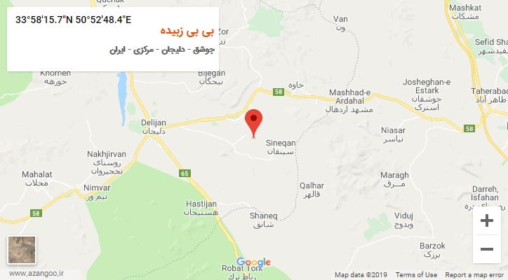 روستای بی بی زبیده بر روی نقشه