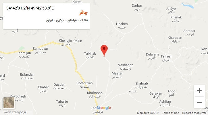 روستای چاقر بر روی نقشه