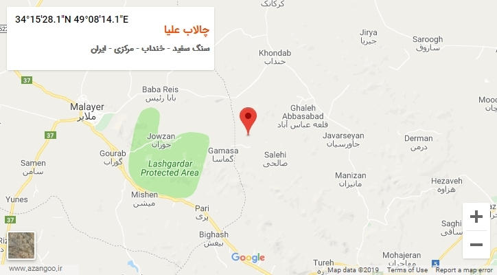 روستای چالاب علیا بر روی نقشه
