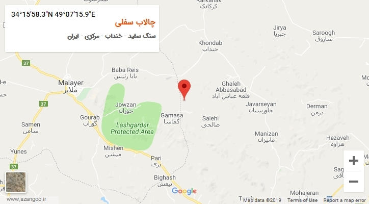 روستای چالاب سفلی بر روی نقشه