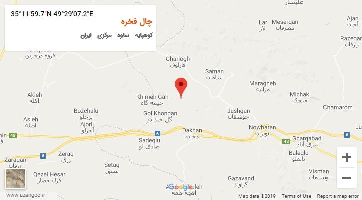 روستای چال فخره بر روی نقشه