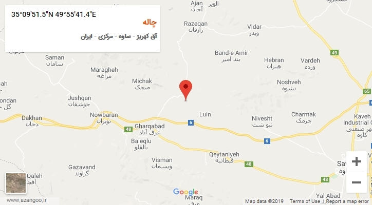 روستای چاله بر روی نقشه