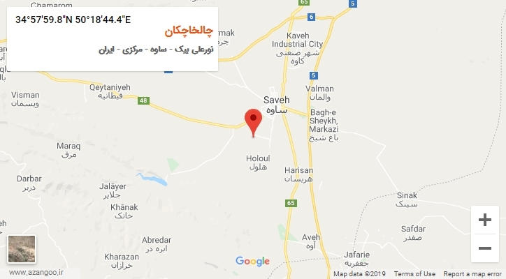 روستای چالخاچکان بر روی نقشه