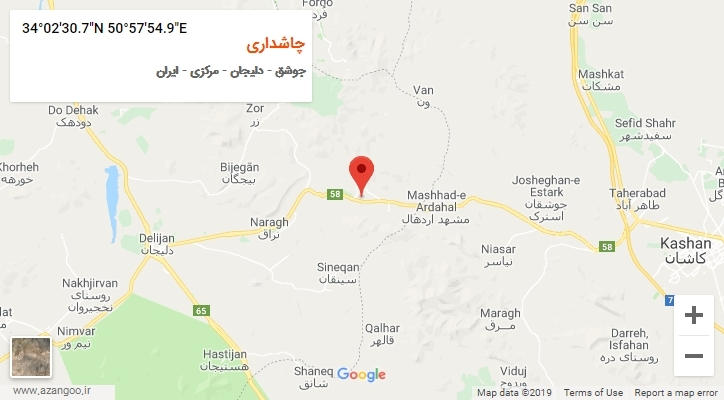روستای چاشداری بر روی نقشه