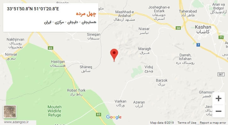 روستای چهل مرده بر روی نقشه