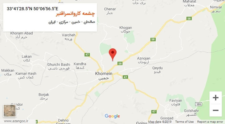 روستای چشمه کاروانسراقنبر بر روی نقشه