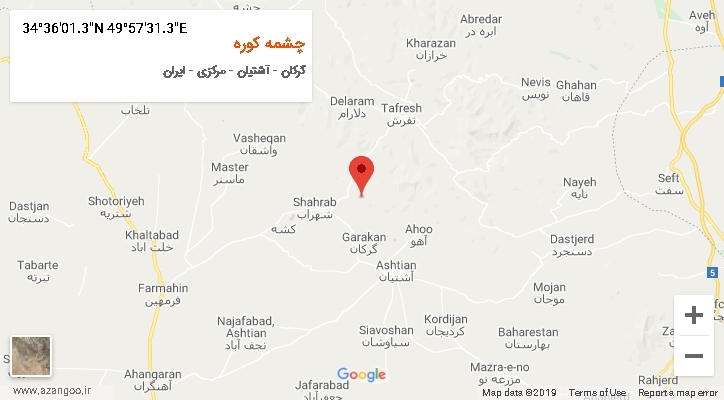 روستای چشمه کوره بر روی نقشه