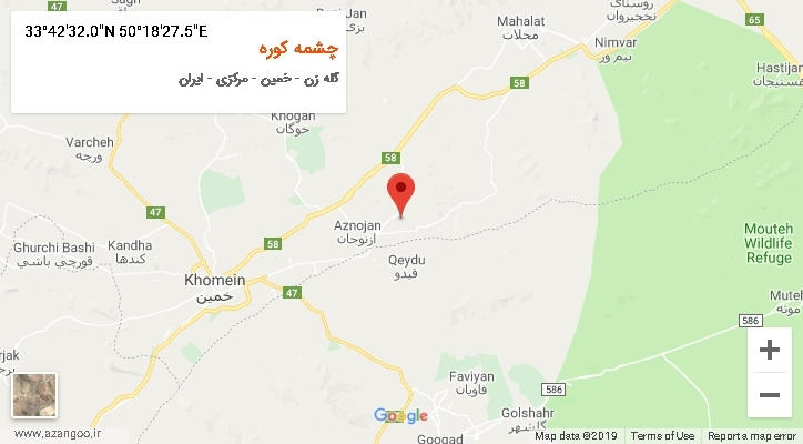 روستای چشمه کوره بر روی نقشه