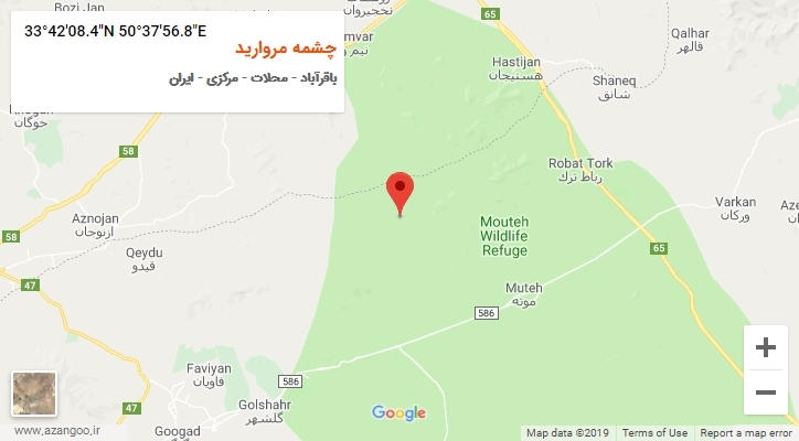 روستای چشمه مروارید بر روی نقشه