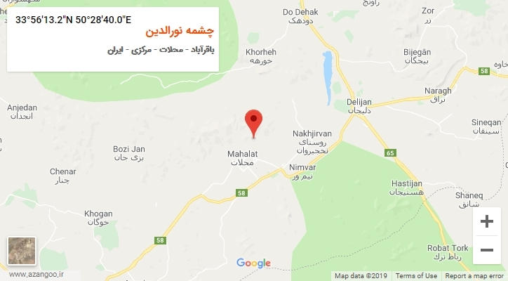 روستای چشمه نورالدین بر روی نقشه