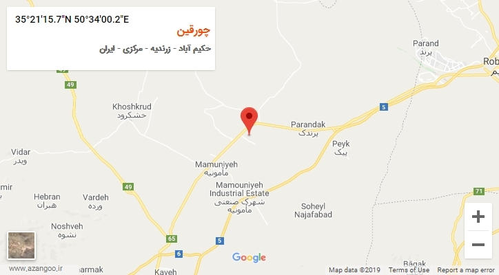 روستای چورقین بر روی نقشه