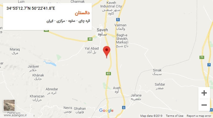 روستای دالستان بر روی نقشه
