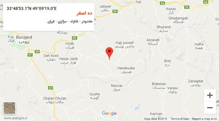 روستای ده اصغر بر روی نقشه